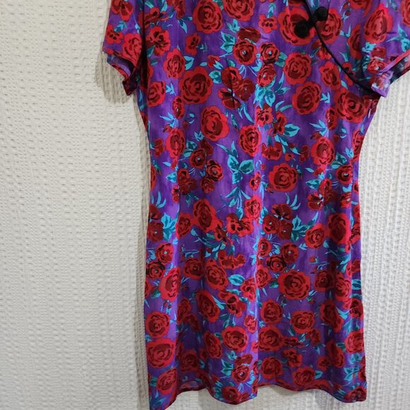 Zara Printed Frog Button Mini Dress Women's Size Large - Picture 9 of 15